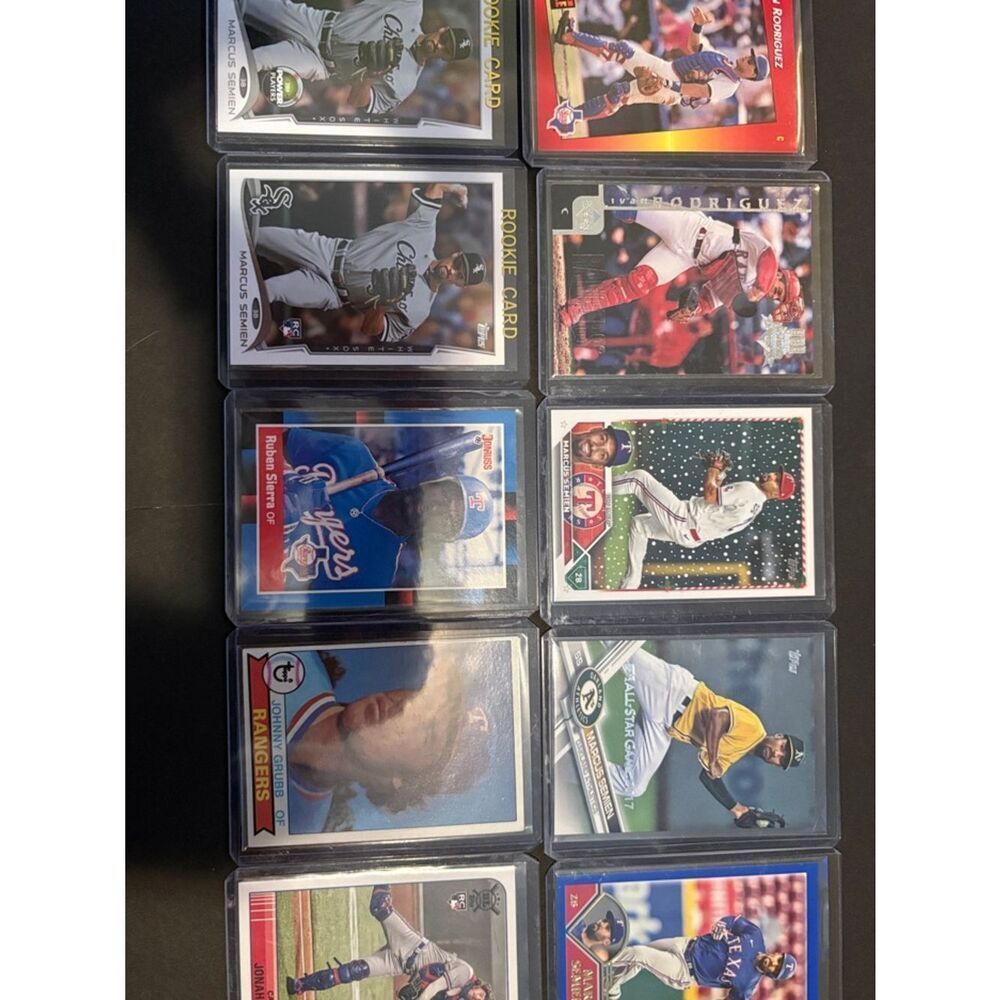 Topps Baseball Card Lot with Red, Blue, White, Black Accents
